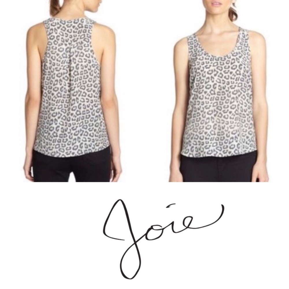 Joie Leopard Print Silk Top